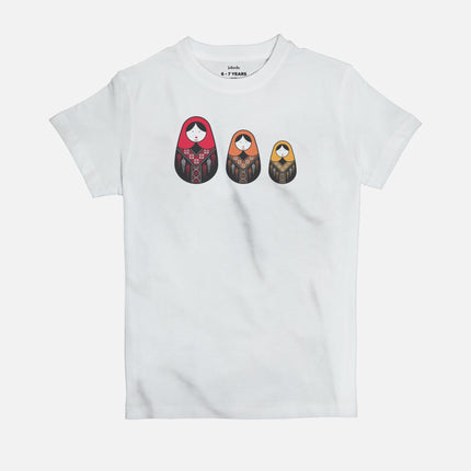 Matryoshka | Kid's Basic Cut T-shirt - Graphic T-Shirt - Kids - Jobedu Jordan
