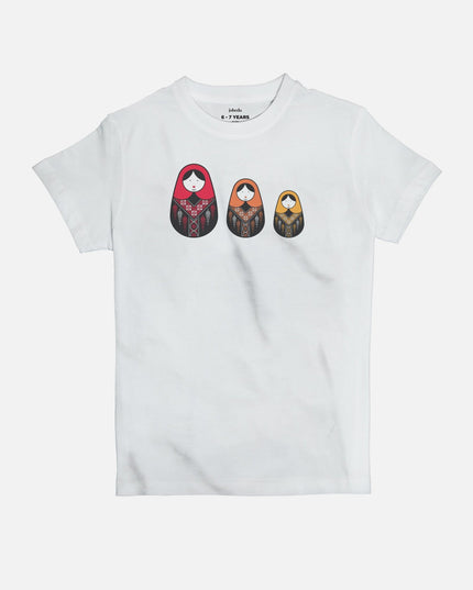Matryoshka | Kid's Basic Cut T-shirt - Graphic T-Shirt - Kids - Jobedu Jordan