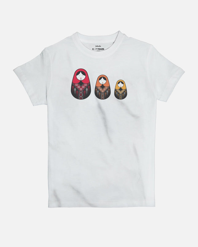 Matryoshka | Kid's Basic Cut T-shirt - Graphic T-Shirt - Kids - Jobedu Jordan