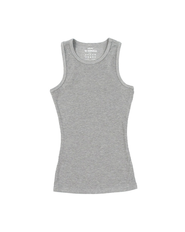 Medium Grey Heather | Women Ribbed Tank Top T-Shirt - Ribbed Tank Top T- Shirt - Jobedu Jordan