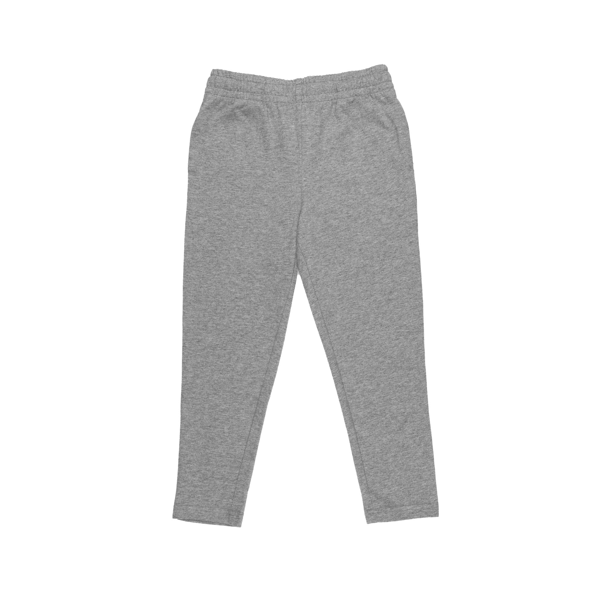 Medium Grey Melange | Kids Jersey Straight Cut Lounge Pants