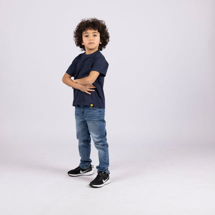 Navy Blue | Kid's Basic Cut T-shirt - Basic T-Shirt - Kids - Jobedu Jordan