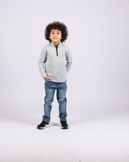 Nickel | Kids Quarter Zip Sweater - Kids Quarter Zip Sweater - Jobedu Jordan