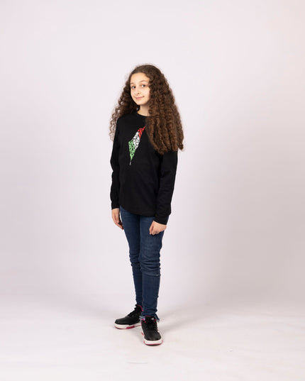 Palestine Arabia | Kids Graphic Longsleeve Tshirt - Kids Graphic Longsleeve Tshirt - Jobedu Jordan