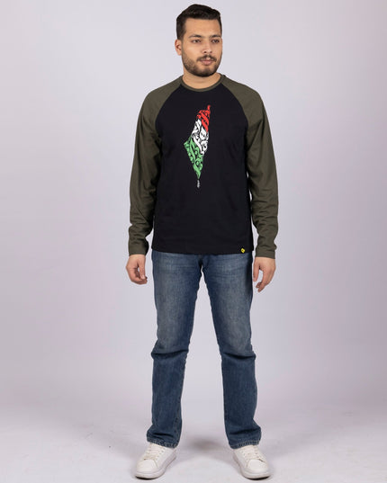 Palestine Arabia | Unisex Baseball T-shirt - Graphic Baseball T-Shirt - Unisex - Jobedu Jordan