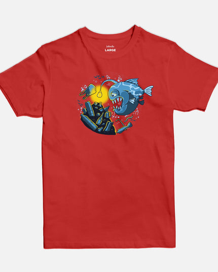 Piranha | Basic Cut T-shirt - Graphic T-Shirt - Unisex - Jobedu Jordan
