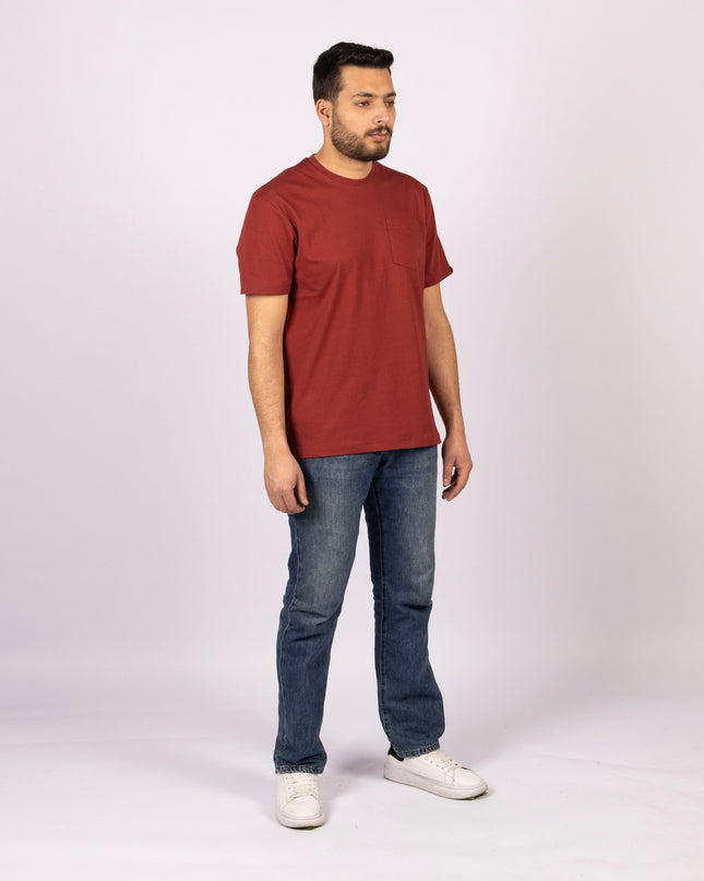 Red Rock | Pocket Adult Tshirt - Basic Pocket Adult Tshirt - Jobedu Jordan