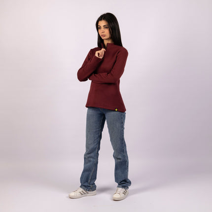 Regal Purple | Women Quarter Zip Sweater - Women Quarter Zip Sweater - Jobedu Jordan