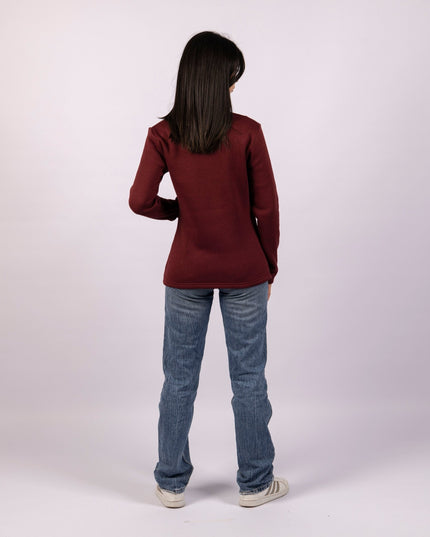 Regal Purple | Women Quarter Zip Sweater - Women Quarter Zip Sweater - Jobedu Jordan