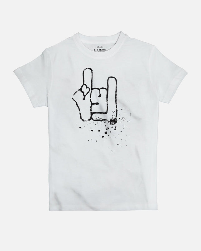Rock| Kid's Basic Cut T-shirt - Graphic T-Shirt - Kids - Jobedu Jordan