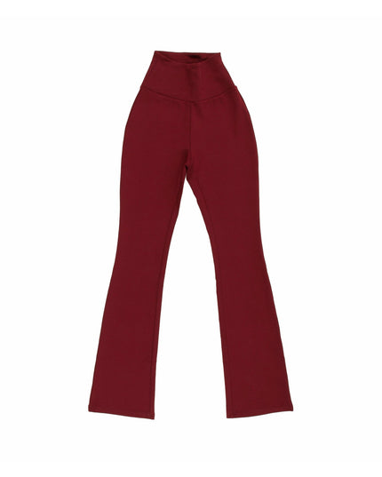 Scarlet Wine | Women Flare Leggings - Women Flare Leggings - Jobedu Jordan