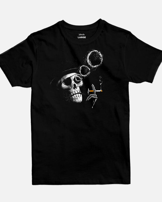 Smoking Skull | Basic Cut T-shirt - Graphic T-Shirt - Unisex - Jobedu Jordan