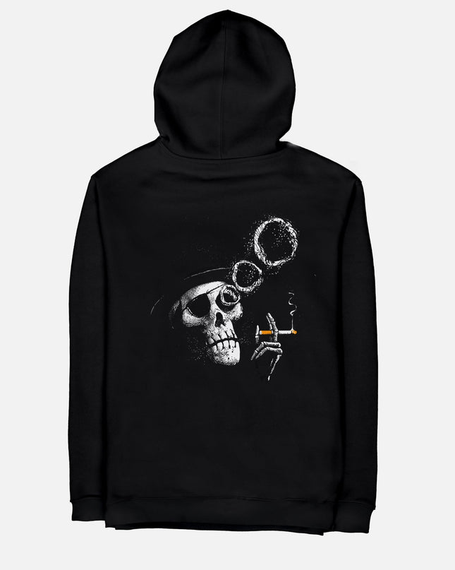 Smoking Skull | Unisex Adult Zipup - Graphic Zipup - Unisex - Jobedu Jordan