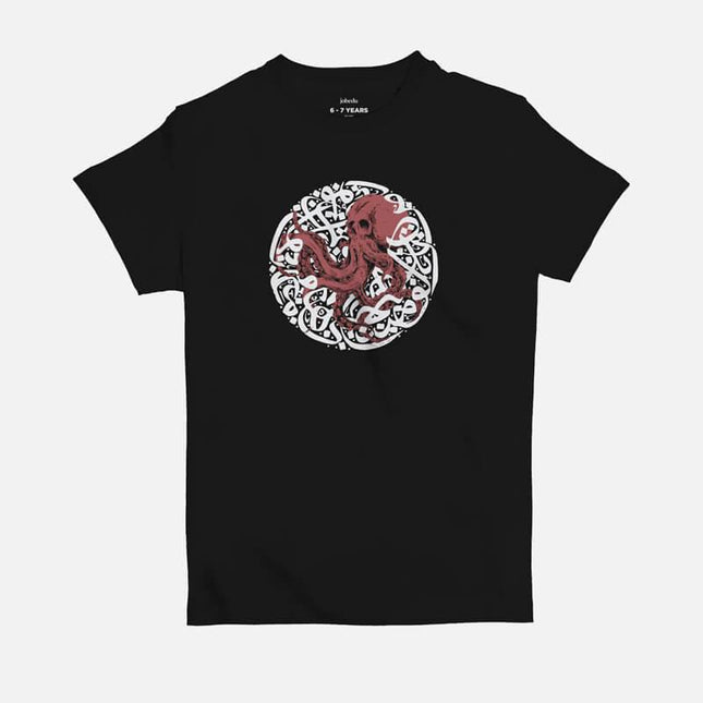 The Octopus | Kid's Basic Cut T-shirt - Graphic T-Shirt - Kids - Jobedu Jordan