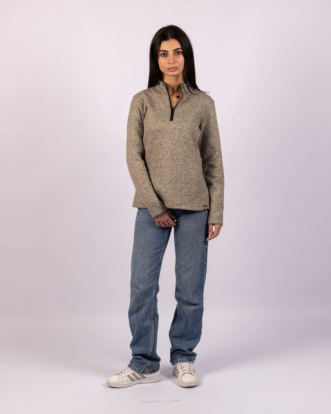 Tortilla | Women Quarter Zip Sweater - Women Quarter Zip Sweater - Jobedu Jordan