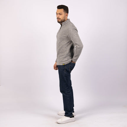 Vintage Grey | Adult Quarter Zip Sweater - Adult Quarter Zip Sweater - Jobedu Jordan
