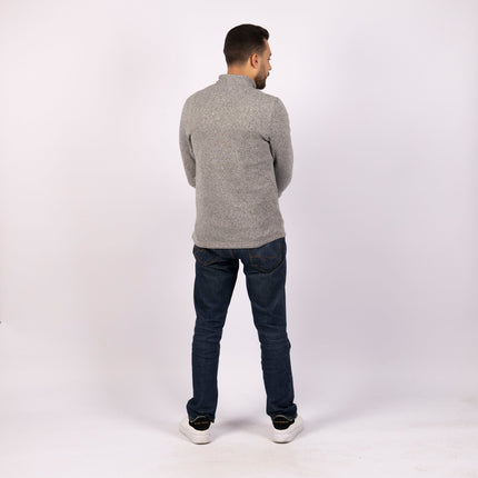 Vintage Grey | Adult Quarter Zip Sweater - Adult Quarter Zip Sweater - Jobedu Jordan