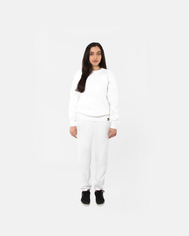 White | Women's Straight Leg Jogger - Straight Cuffed Leg Jogger - Women - Jobedu Jordan